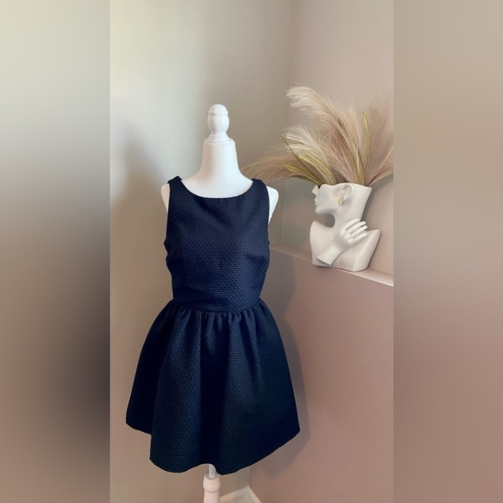 Trixxi Juniors Small Graduation Homecoming‎ Summer Black Skater Cut Out Dress